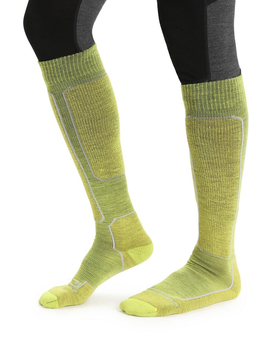 Men's Icebreaker Merino Ski+ Light Over the Calf Socks Shine / Ether | CA 1935ILHS